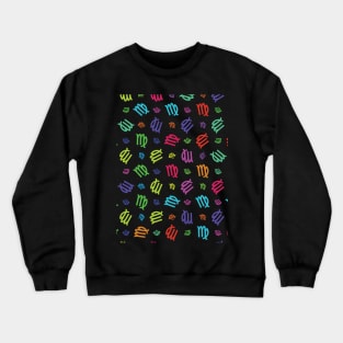 Pattern Virgo Zodiac Sign Horoscope Astrology Symbol Brown Crewneck Sweatshirt